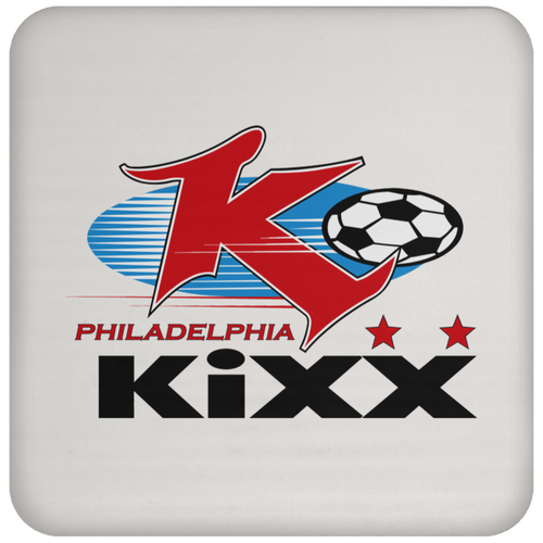 Philadelphia Kixx MISL Soccer Team Drink Coaster color White