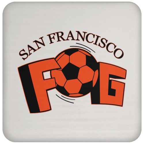 San Francisco Fog MISL Soccer Team Drink Coaster color White