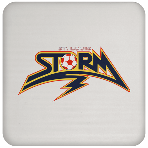 St. Louis Storm MISL Soccer Team Drink Coaster color White