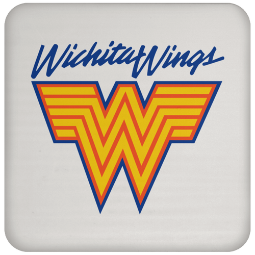 Wichita Wings MISL Soccer Team Drink Coaster color White