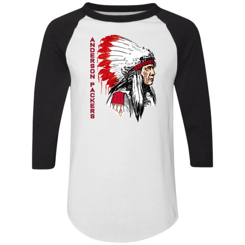 Anderson Packers Raglan Shirt 3/4 Sleeve NBA Basketball Team color White/Black