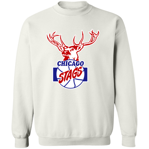 Chicago Stags Sweatshirt Classic Crewneck NBA Basketball color White