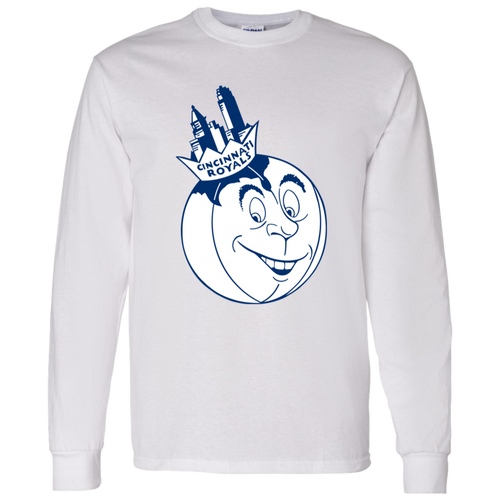 Cincinnati Royals NBA Long Sleeve Shirt Classic National Basketball Association Team color White