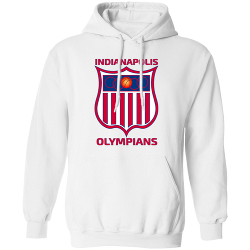 Indianapolis Olympians Hoodie Pullover Classic NBA Basketball Team color White
