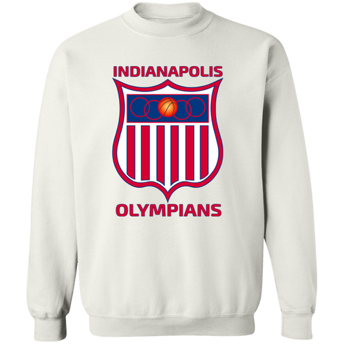 Indianapolis Olympians Sweatshirt Classic Crewneck NBA Basketball color White