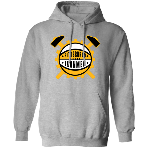 Pittsburgh Ironmen Hoodie Pullover Classic NBA Basketball Team color Sport Gray