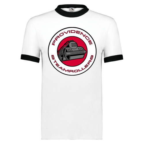 Providence Steamrollers T-shirt Short Sleeve Cotton Tee Shirt NBA Basketball Team color White/Black