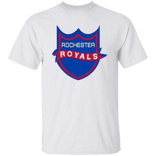 Rochester Royals T-shirt Short Sleeve Tee Shirt Cotton NBA Basketball Team color White