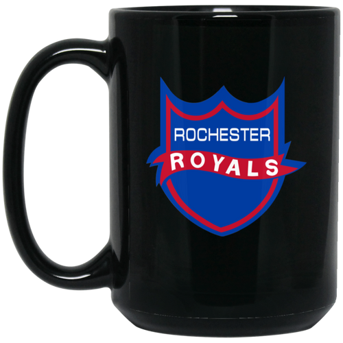 Rochester Royals Mug Coffee Beverage Ceramic 15 oz. Ceramic NBA Basketball Team color Black