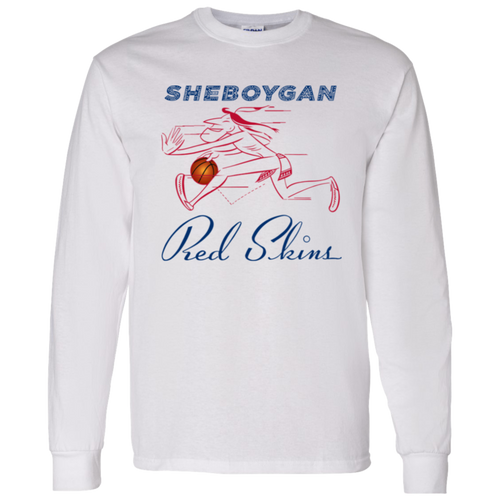 Sheboygan Redskins NBA Long Sleeve Shirt National Basketball Association Team color White