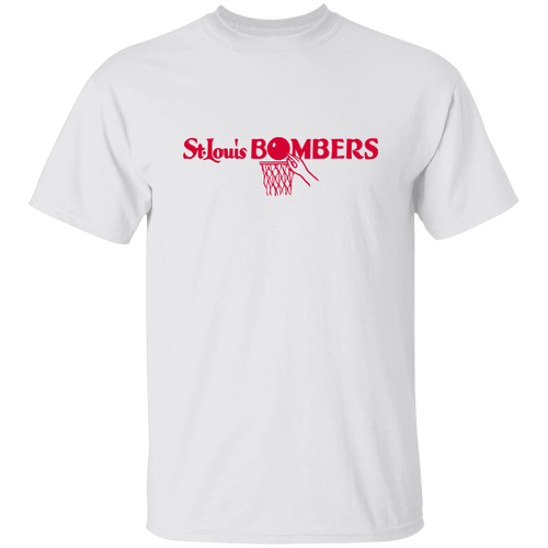 St. Louis Bombers T-shirt Short Sleeve Tee Shirt Cotton NBA Basketball Team color White