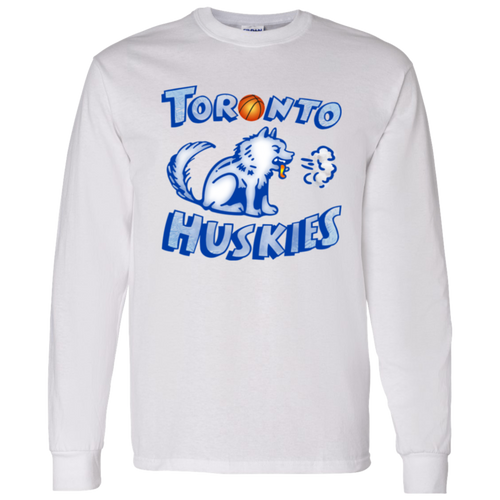 Toronto Huskies NBA Long Sleeve Shirt National Basketball Association Team color White