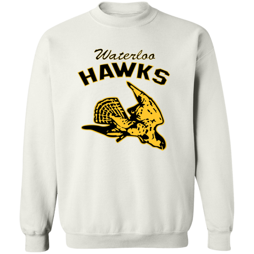 Waterloo Hawks Crewneck Pullover Sweatshirt NBA Basketball Team color White