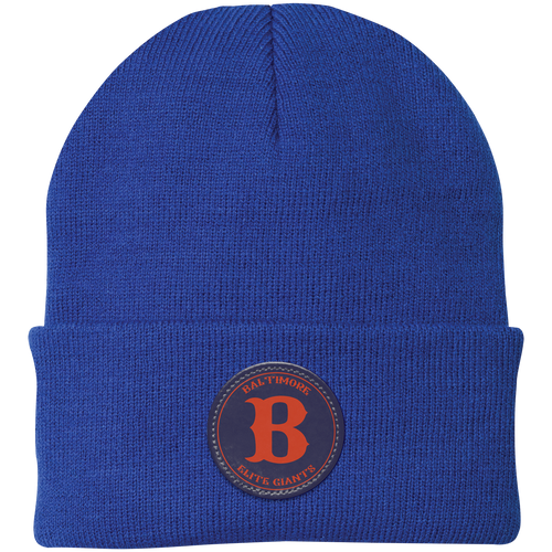 Baltimore Elite Giants Knit Beanie Cap Negro Leagues Baseball Team color Royal Blue