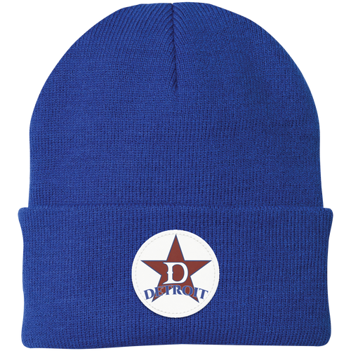 Detroit Stars Knit Beanie Cap Negro League Baseball Team color Royal Blue