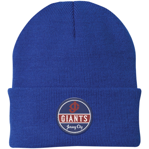 Jersey City Giants Knit Beanie Cap Negro Leagues Baseball Team color Royal Blue