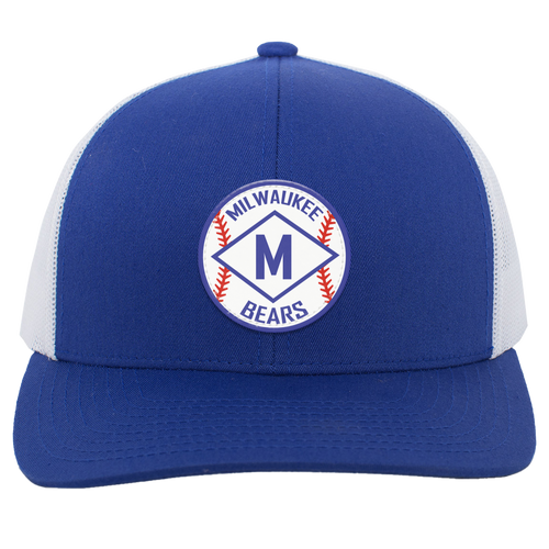 Milwaukee Bears Trucker Cap Snapback Negro League Baseball color Royal Blue/White