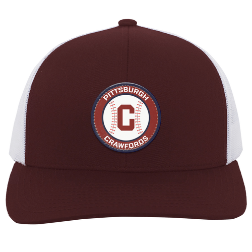 Pittsburgh Crawfords Trucker Cap Snapback Negro League Baseball color Maroon/White
