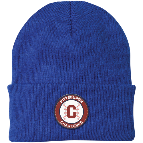 Pittsburgh Crawfords Knit Beanie Cap Negro Leagues Baseball Team color Royal Blue