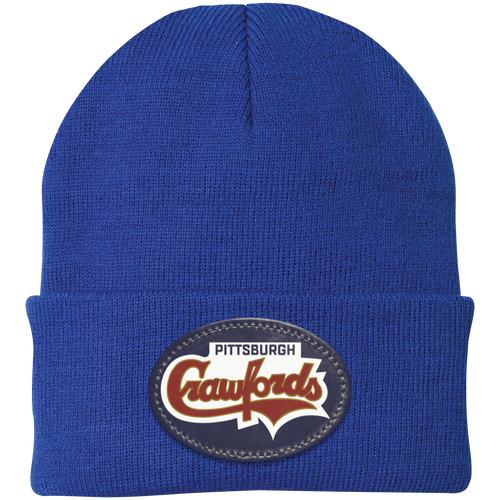 Pittsburgh Crawfords Knit Beanie Cap Negro Leagues Baseball Team color Royal Blue