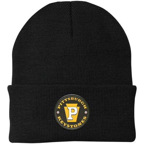 Pittsburgh Keystones Knit Beanie Cap Negro Leagues Baseball Team color Black
