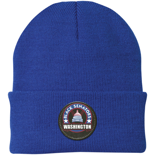 Washington Black Senators Knit Beanie Cap Negro Leagues Baseball Team color Royal Blue