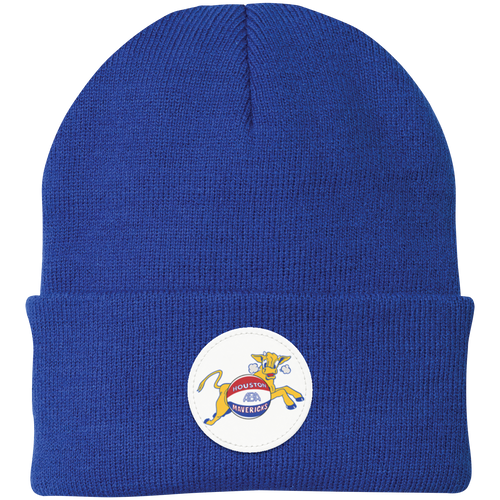 Houston Mavericks ABA Basketball Knit Beanie Cap color Athletic Royal Blue