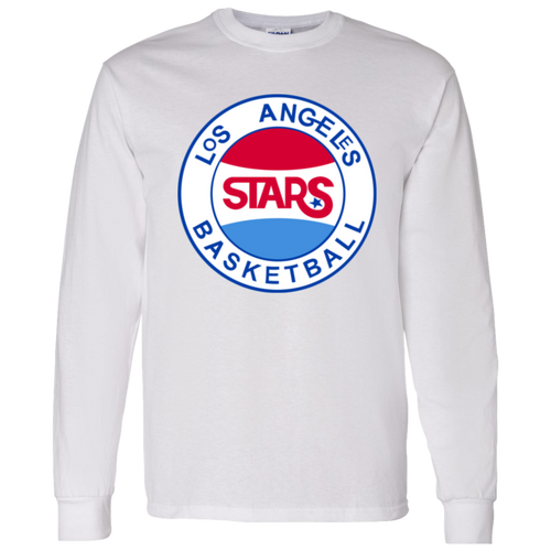 Los Angeles Stars ABA Long Sleeve Shirt Classic American Basketball Association Team color White