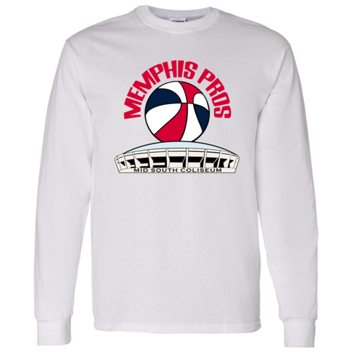 Memphis Pros ABA Long Sleeve Shirt American Basketball Association color White