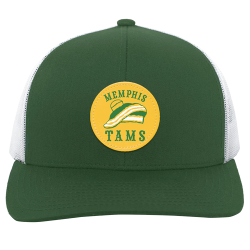 Memphis Tams ABA Trucker Snapback Cap color Hunter Green