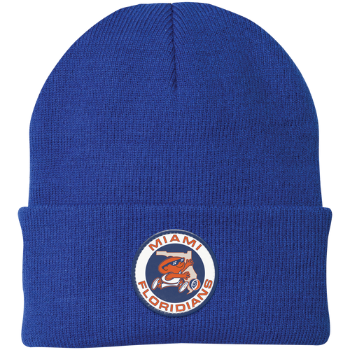 Miami Floridians ABA Basketball Knit Beanie Cap color Athletic Royal Blue