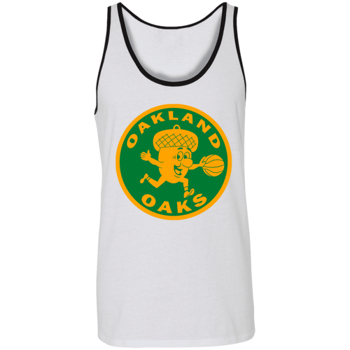 Oakland Oaks ABA Tank Top American Basketball Association Team color White/Black