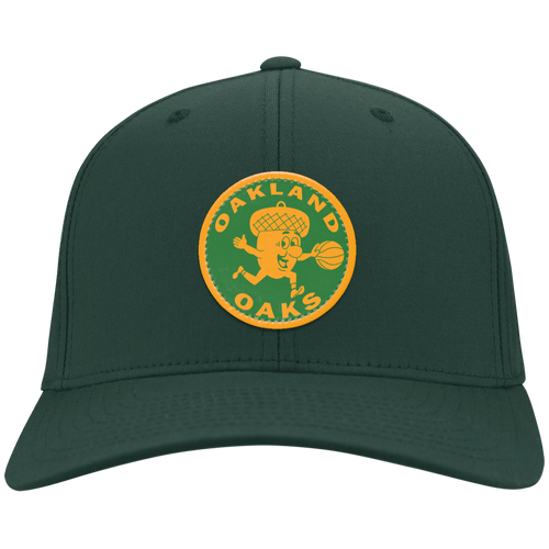 Oakland Oaks ABA Basketball Team Twill Cap color Hunter Green