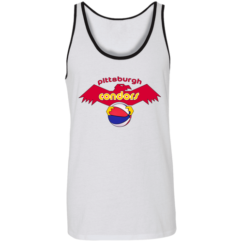 Pittsburgh Condors ABA Tank Top American Basketball Association Team color White/Black