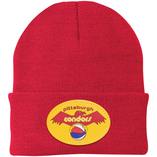 Pittsburgh Condors ABA Basketball Knit Beanie Cap color Red
