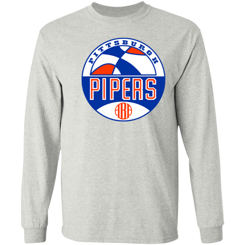 Pittsburgh Pipers ABA Long Sleeve Shirt American Basketball Association color Ash