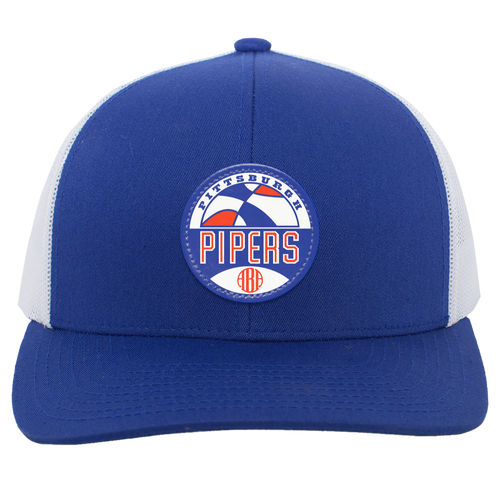 Pittsburgh Pipers ABA Basketball Team Trucker Cap color Royal Blue/White