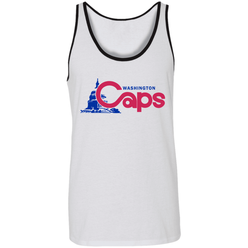 Washington Caps ABA Tank Top American Basketball Association Team color White/Black