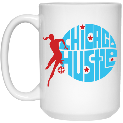 Chicago Hustle WBL Mug Ceramic 15 oz. Women's Professional Basketball League color White