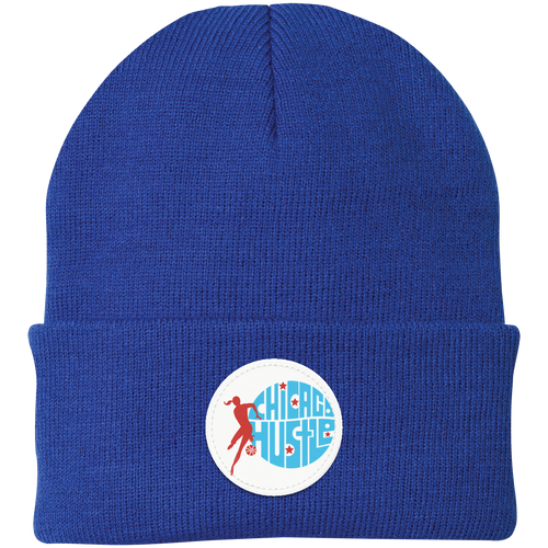 Chicago Hustle Beanie Cap Knit WBL Womens Pro Basketball League Team color Royal Blue
