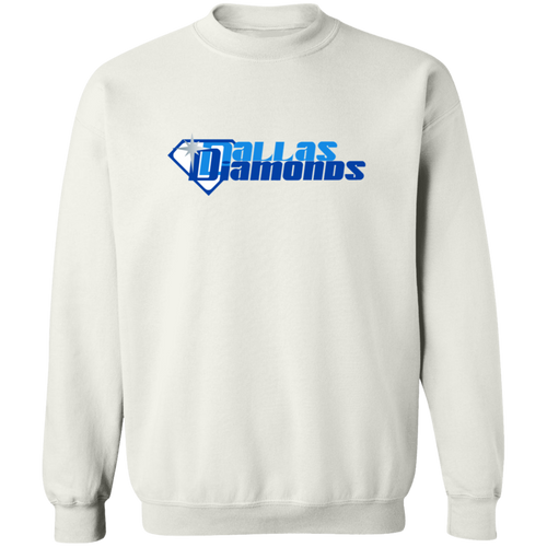 Dallas Diamonds WBL Sweatshirt Crewneck Pullover Womens Professional Basketball Team color White