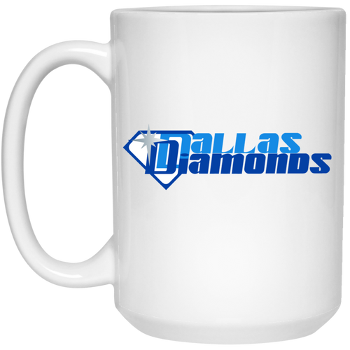 Dallas Diamonds WBL Mug Ceramic 15 oz. Women's Professional Basketball League color White