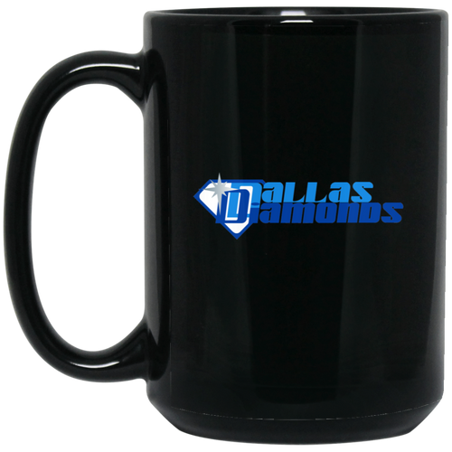 Dallas Diamonds WBL Mug Black Ceramic 15 oz. Women's Pro Basketball League Team