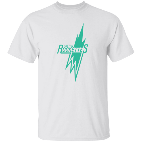 Dayton Rockettes Tee Shirt Short Sleeve Cotton Womens Pro Basketball League Team color White