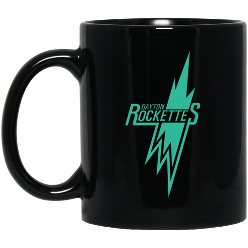 Dayton Rockettes WBL Mug 11 oz. Ceramic Women's Pro Basketball League Team color Black