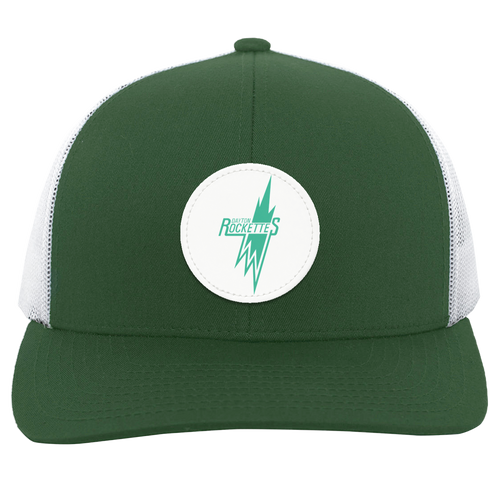 Dayton Rockettes WBL Womens Pro Basketball League Team Trucker Cap color Dark Green/White