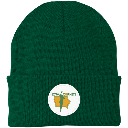 Iowa Cornets WBL Beanie Knit Cap Womens Pro Basketball League Team color Green