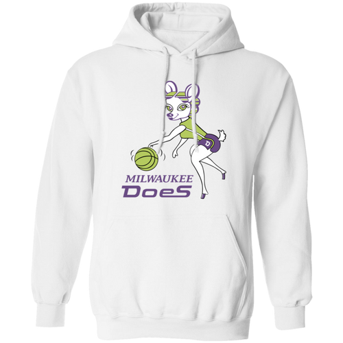 Milwaukee Does WBL Hoodie Pullover Womens Pro Basketball Team color White