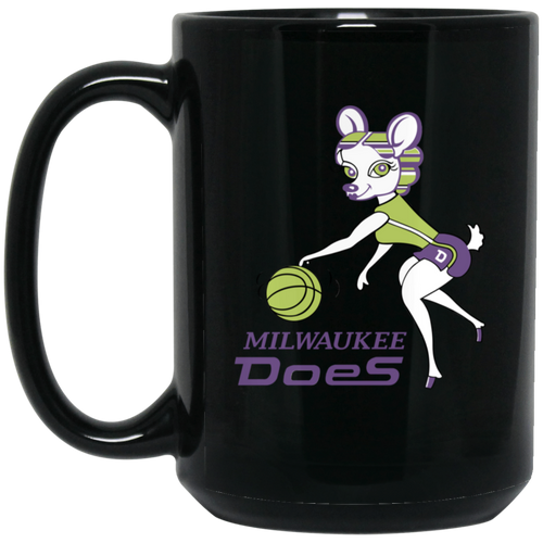 Milwaukee Does WBL Mug Black Ceramic 15 oz. Women's Pro Basketball League Team