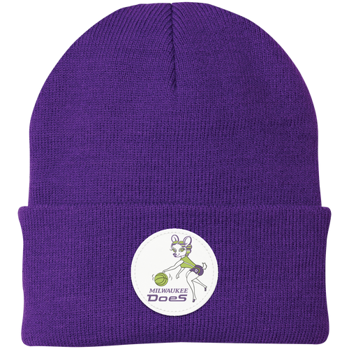 Milwaukee Does WBL Beanie Knit Cap Womens Pro Basketball League Team color Purple